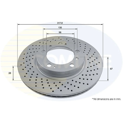 Comline 2 x / Front Brake Discs ADC2898VL