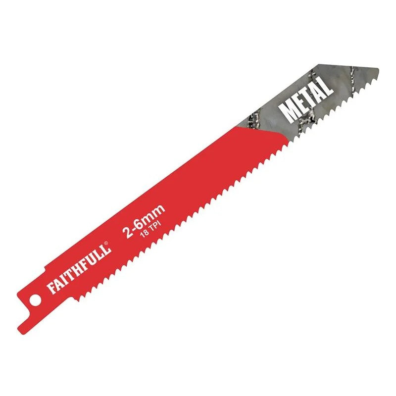 Faithfull S918E Sabre Saw Blade Metal 150mm 18 TPI (Pack 5) - FAISBS918E