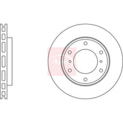 Apec 2 x Vented Front Brake Discs DSK2198