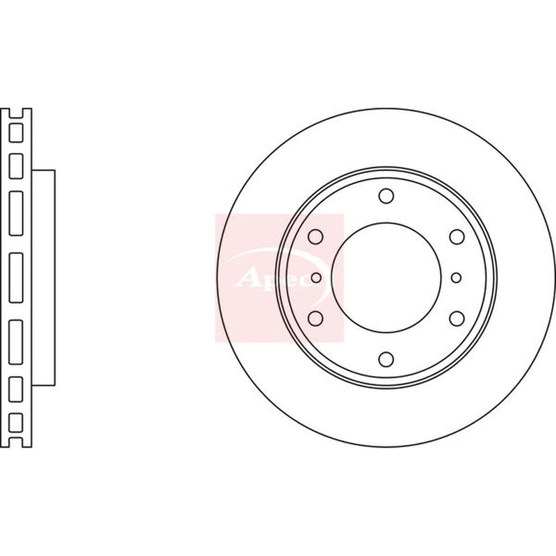Apec 2 x Vented Front Brake Discs DSK2198