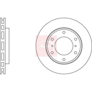 Apec 2 x Vented Front Brake Discs DSK2198
