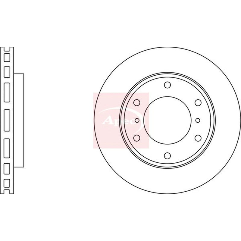 Apec 2 x Vented Front Brake Discs DSK2198