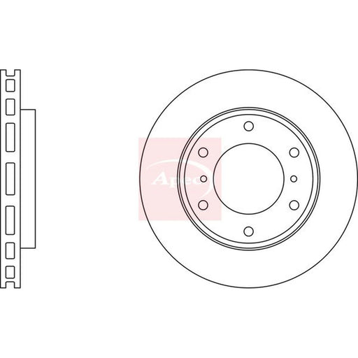 Apec 2 x Vented Front Brake Discs DSK2198