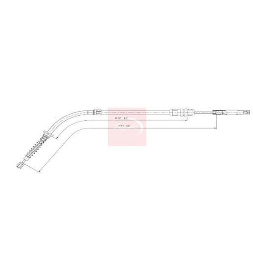 Apec Handbrake Cable Right Rear CAB1851