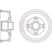 Apec Brake Drum Assembly Rear DRM9924