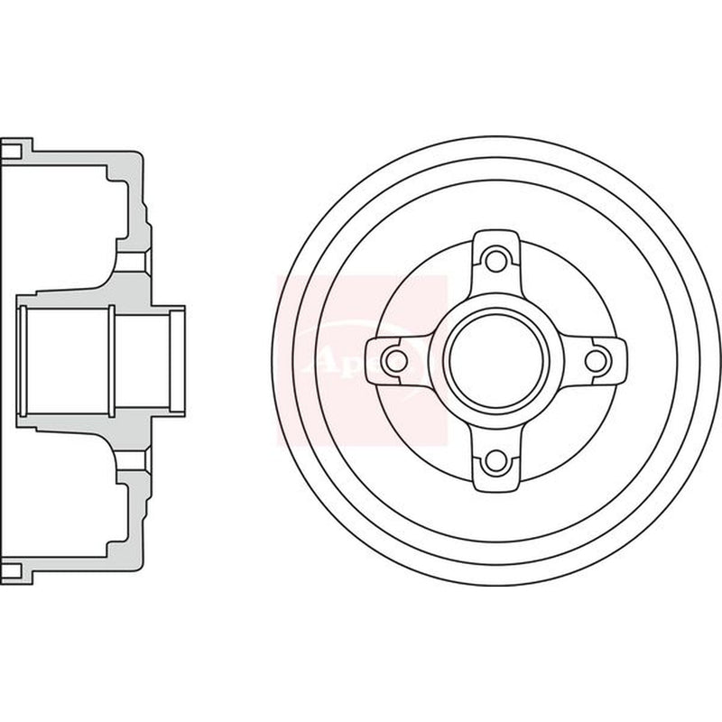 Apec Brake Drum Assembly Rear DRM9924