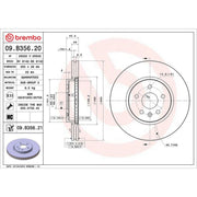 Brembo 2 x Front Brake Discs 09.B356.21