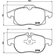 Brembo 4 x Front Brake Pad Set P10011