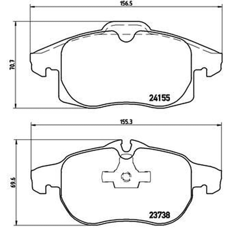 Brembo 4 x Front Brake Pad Set P10011
