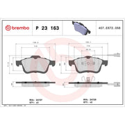 Brembo 4 x Front Brake Pad Set P23163