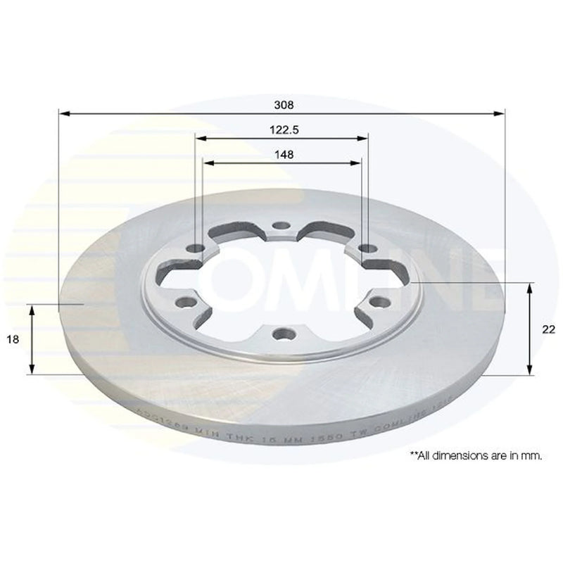 Comline 2 x Solid Rear Brake Discs ADC1269