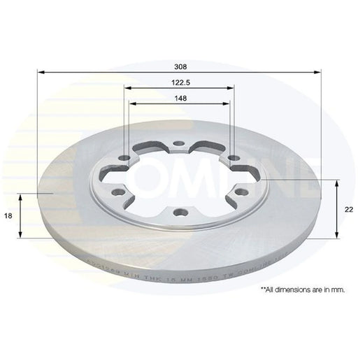 Comline 2 x Solid Rear Brake Discs ADC1269