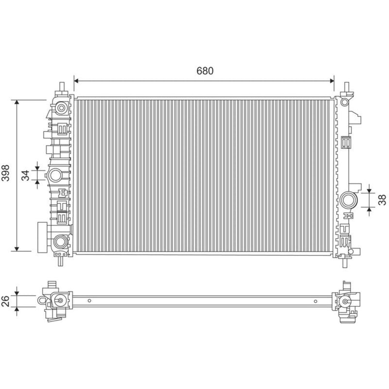 Valeo Engine Radiator 701370