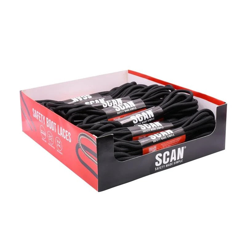 Scan 20 Pairs of Laces - Black CDU - SCALACE20BK