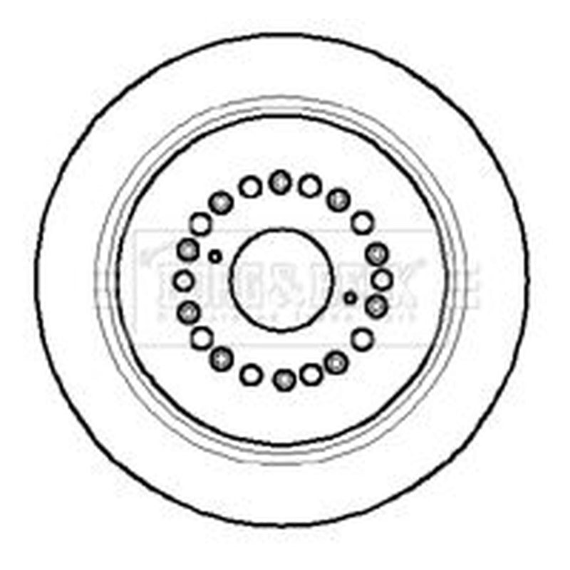 Borg & Beck 2 x Vented Rear Brake Discs BBD4101
