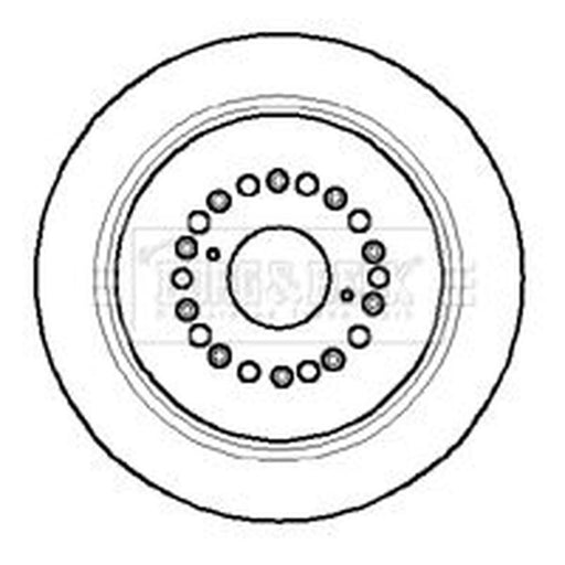 Borg & Beck 2 x Vented Rear Brake Discs BBD4101