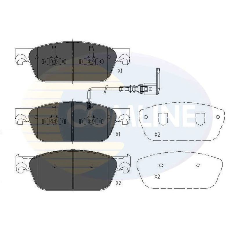 Comline 4 x Front Brake Pad Set CBP16002
