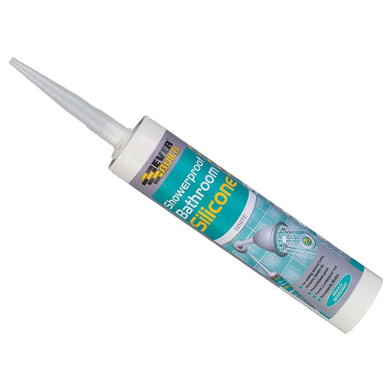 Everbuild Sika Showerproof Bathroom Silicone White C3 - 467063