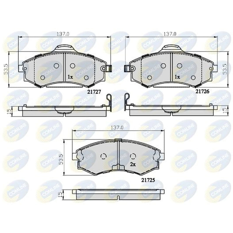 Comline 4 x Front Brake Pad Set CBP31741