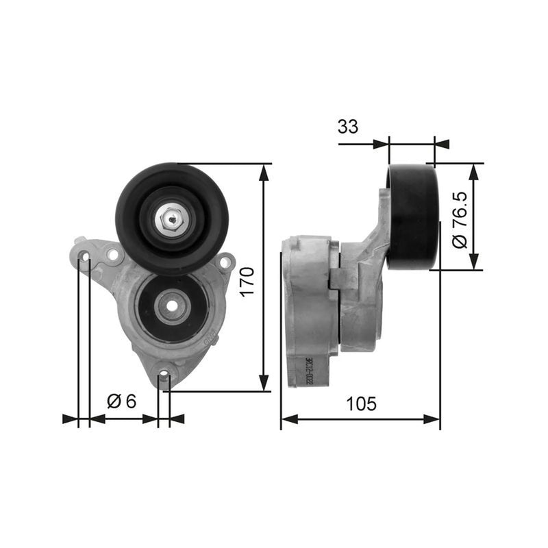 Gates Auxiliary Belt Tensioner T38421