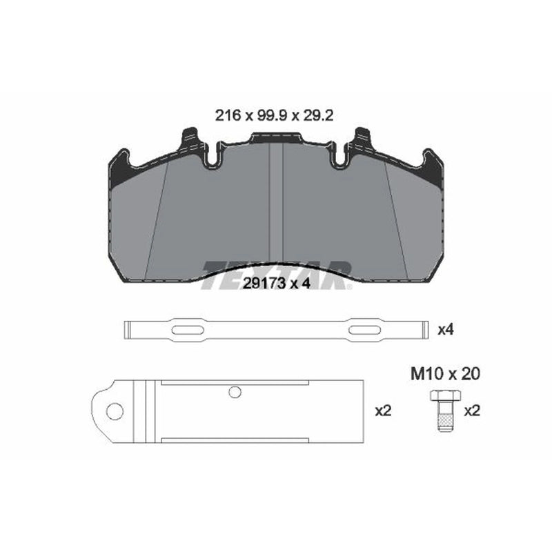 Textar Front Brake Pad Set 2917310