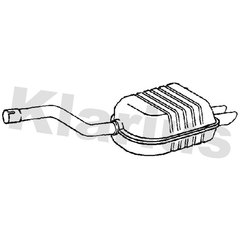 Klarius Box With Tail Pipe Rear VW712M
