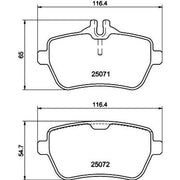 Mintex Rear Brake Pad Set MDB3284