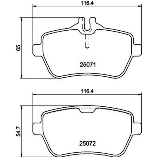 Mintex Rear Brake Pad Set MDB3284