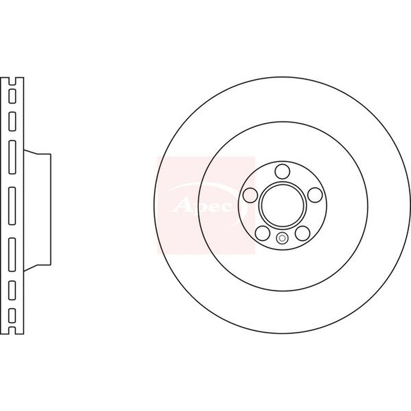 Apec 2 x Vented Front Brake Discs DSK3034