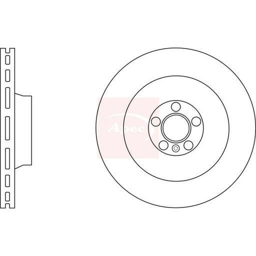 Apec 2 x Vented Front Brake Discs DSK3034
