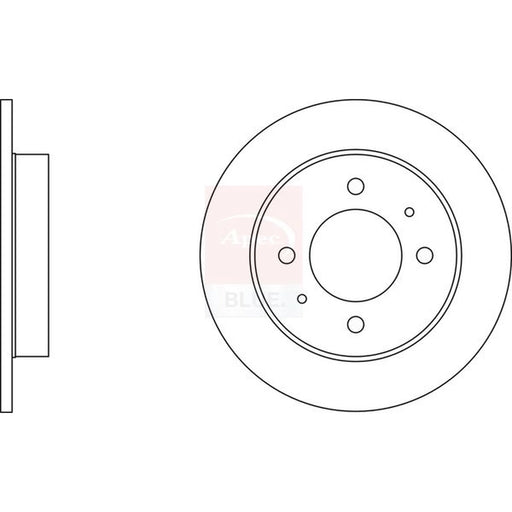 Apec 2 x Solid Rear Brake Discs SDK6226
