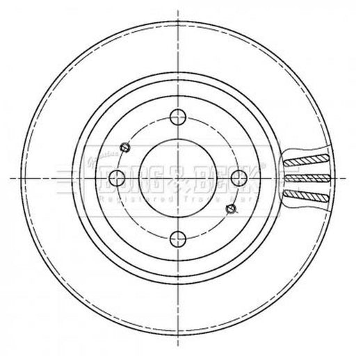 Borg & Beck 2 x Vented Front Brake Discs BBD5439