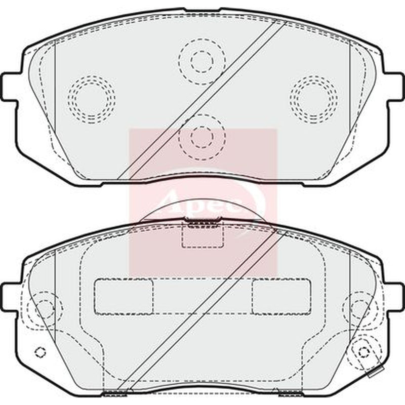 Apec Front Brake Pad Set PAD1617