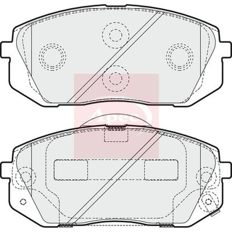 Apec Front Brake Pad Set PAD1617