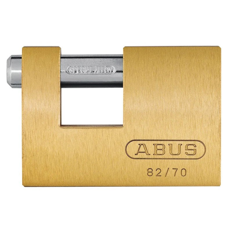 ABUS Mechanical 82/ Monoblock Brass Shutter Padlock 70-90mm