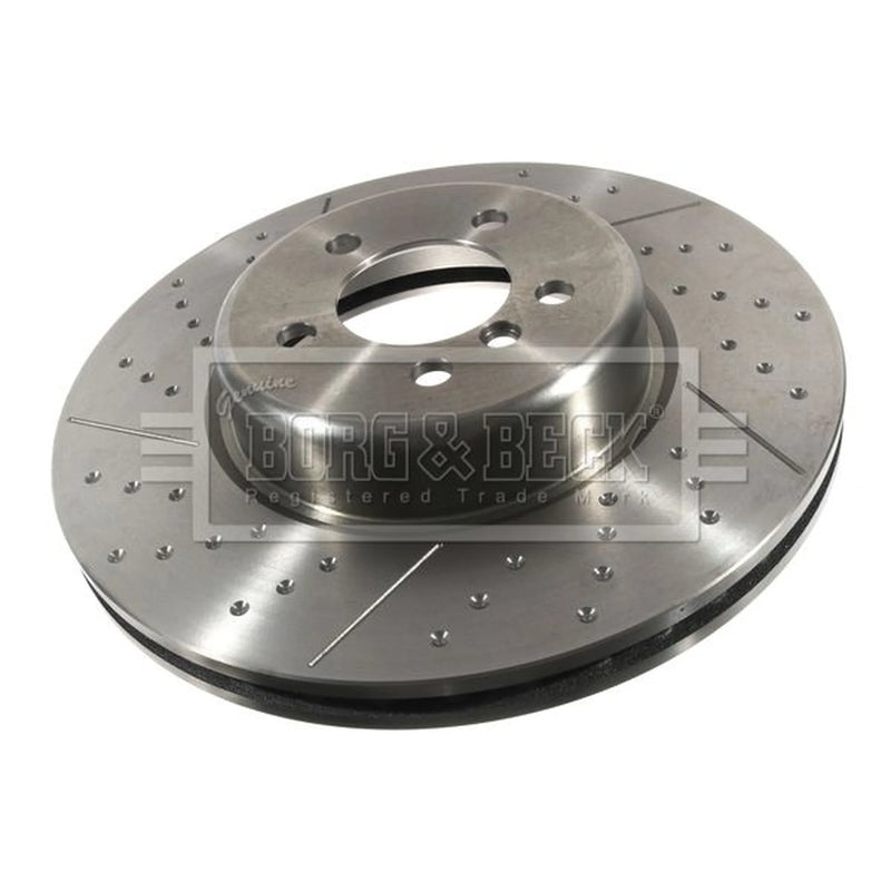 Borg & Beck 2 x Perforated/Vented Front Brake Discs BBD7007S