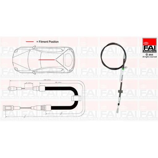 FAI Handbrake Cable Front FBC0165
