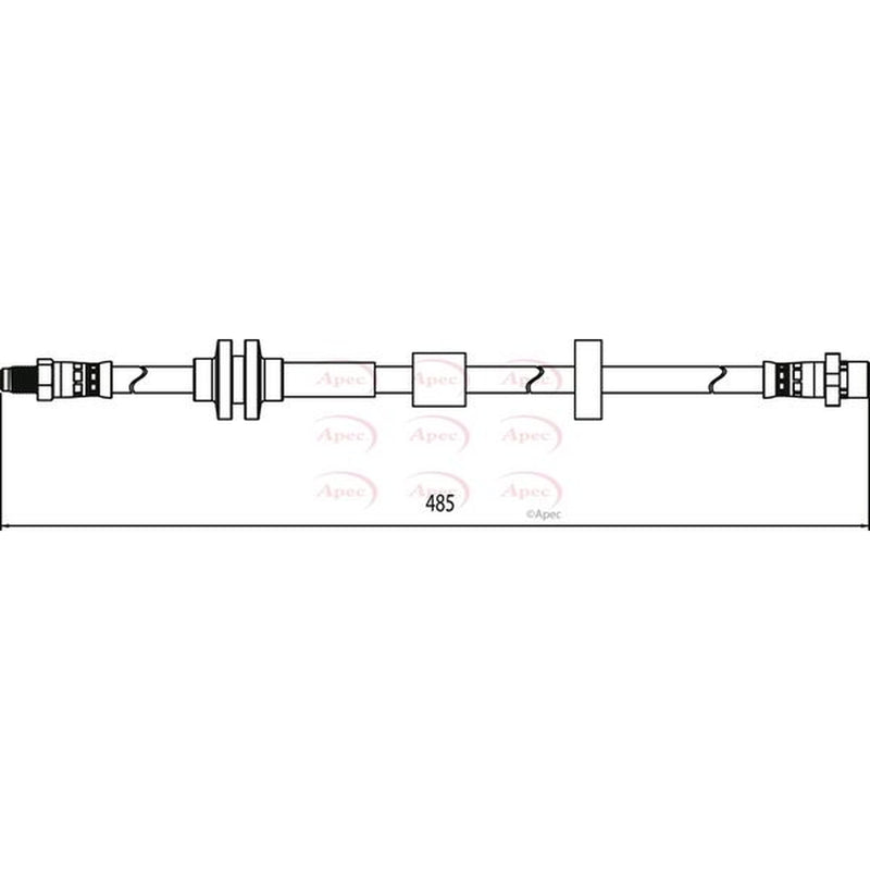 Apec Brake Hydraulic Hose Line Front HOS3902