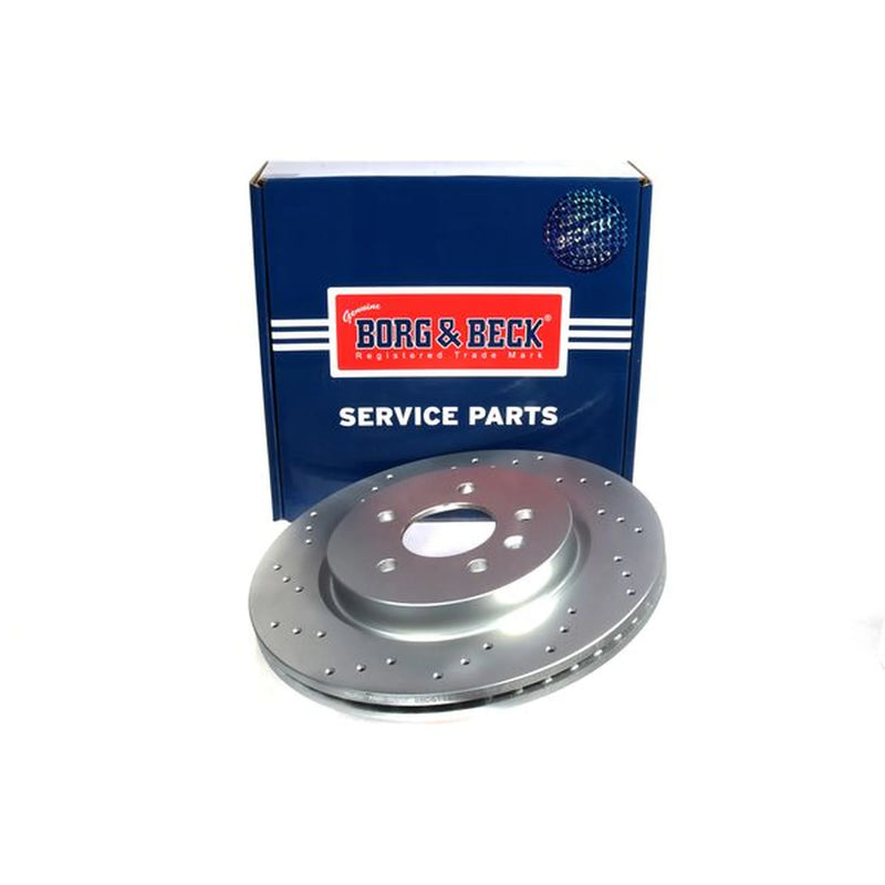 Borg & Beck 2 x Perforated/Vented Rear Brake Discs BBD6114S