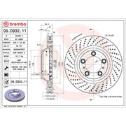 Brembo 2 x Perforated/Vented Front Brake Discs 09.D932.11