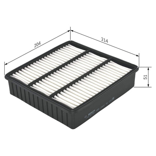 Genuine Bosch Car Air Filter S3969 Fits Mitsubishi Lancer - 1.6 - 03-11 14574339 Bosch  - Town Parts