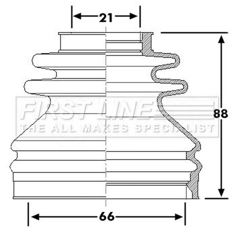First Line Drive Shaft Bellow Kit Front Left FCB6240