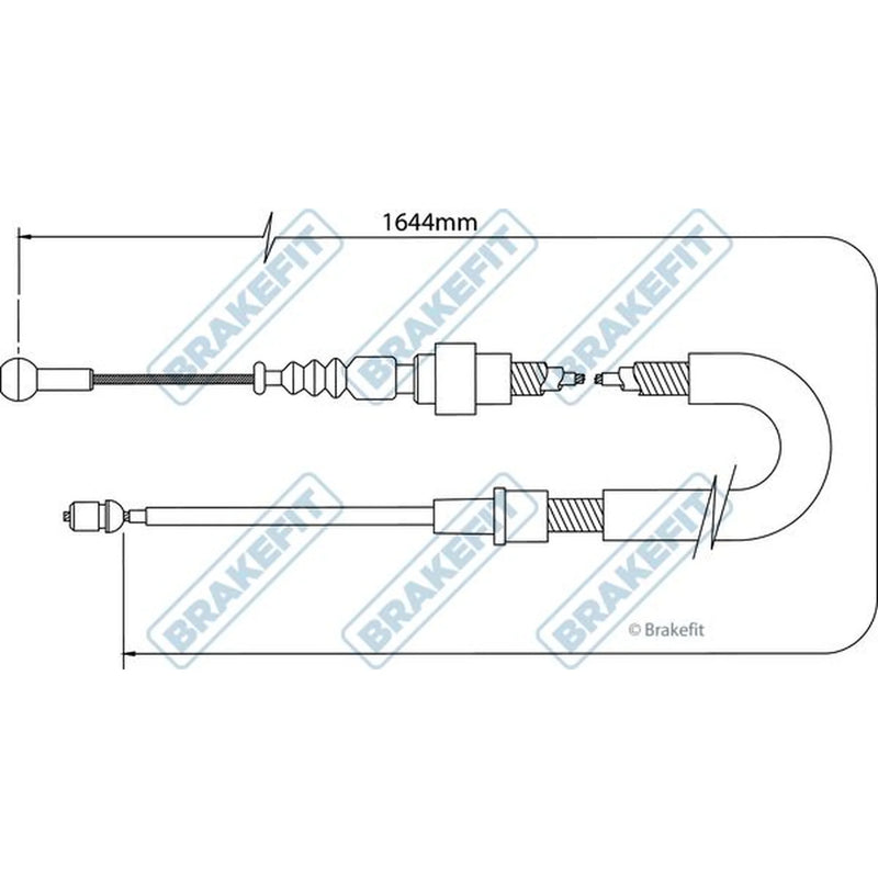 Apec Handbrake Cable Left Rear BBC3398