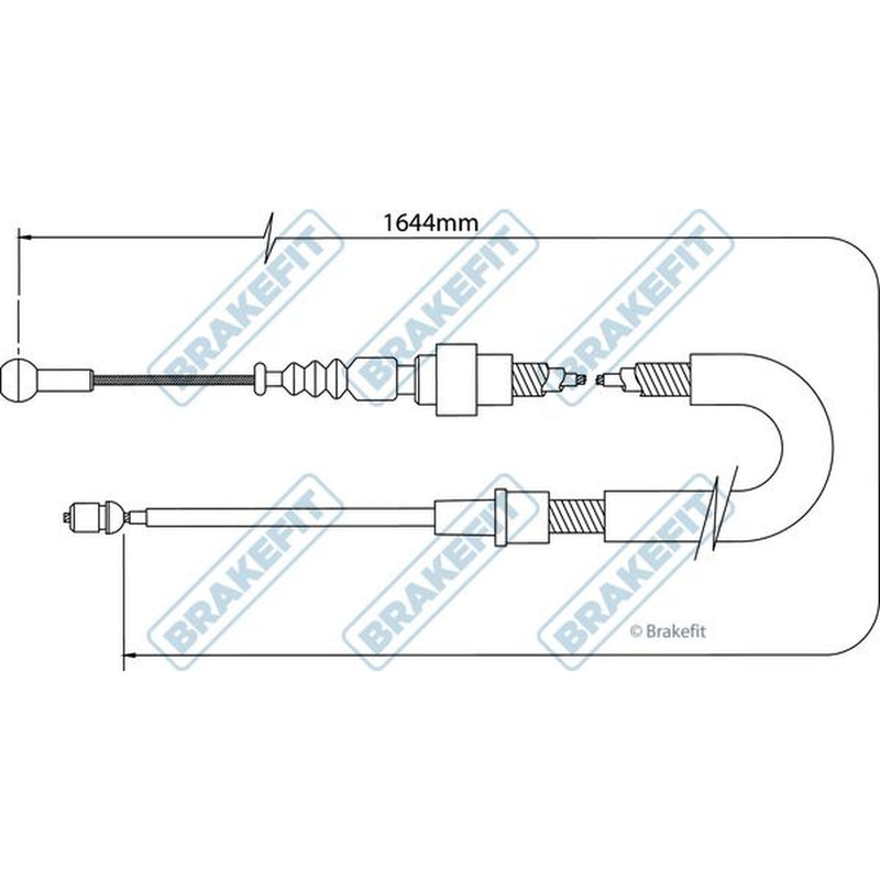 Apec Handbrake Cable Left Rear BBC3398