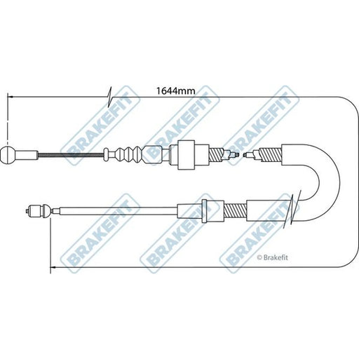Apec Handbrake Cable Left Rear BBC3398