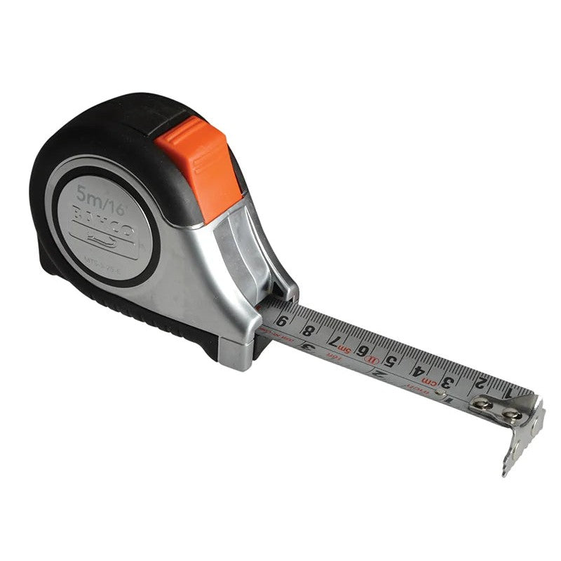 Bahco MTS Reversible Magnetic Tip Auto Pocket Tape 5m/16ft (Width 25mm)