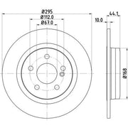 DON 2 x Solid Rear Brake Discs PCD14072