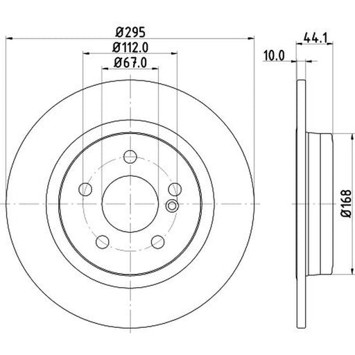 DON 2 x Solid Rear Brake Discs PCD14072