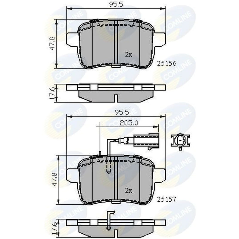 Comline Rear Brake Pad Set CBP12103