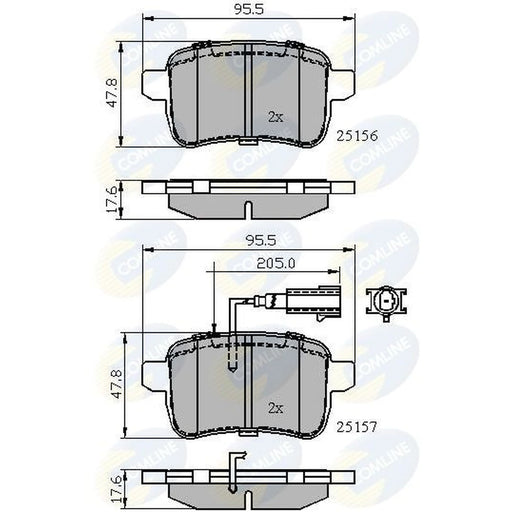 Comline Rear Brake Pad Set CBP12103